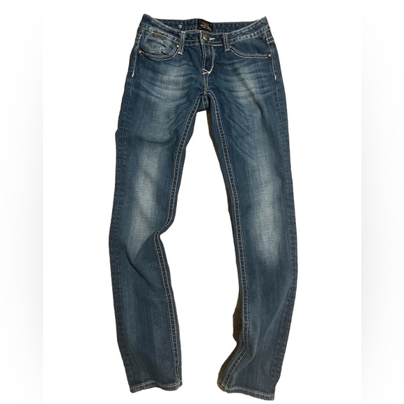 Express Vintage Rerock Skinny Leg Light Denim Women’s Blue Jeans Size 0R - Picture 1 of 13